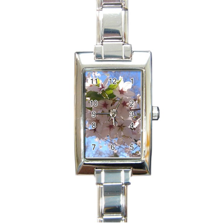 Sakura Rectangular Italian Charm Watch