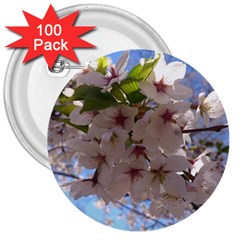 Sakura 3  Button (100 Pack) by DmitrysTravels