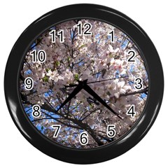 Sakura Tree Wall Clock (black)