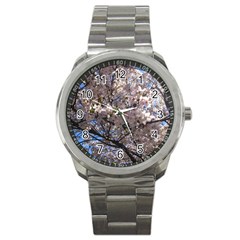 Sakura Tree Sport Metal Watch by DmitrysTravels