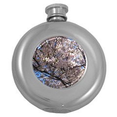 Sakura Tree Hip Flask (round) by DmitrysTravels