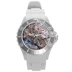 Sakura Tree Plastic Sport Watch (large) by DmitrysTravels