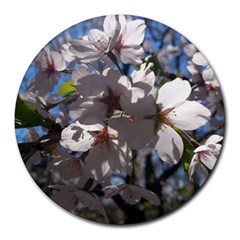 Cherry Blossoms 8  Mouse Pad (round) by DmitrysTravels