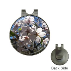 Cherry Blossoms Hat Clip With Golf Ball Marker by DmitrysTravels