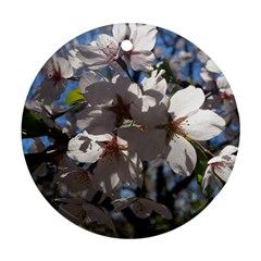 Cherry Blossoms Round Ornament (two Sides) by DmitrysTravels