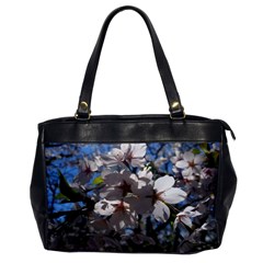 Cherry Blossoms Oversize Office Handbag (one Side) by DmitrysTravels