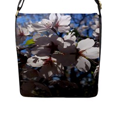 Cherry Blossoms Flap Closure Messenger Bag (large)