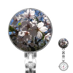 Cherry Blossoms Stainless Steel Nurses Watch by DmitrysTravels