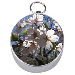 Cherry Blossoms Silver Compass by DmitrysTravels