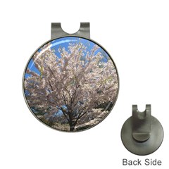 Cherry Blossoms Tree Hat Clip With Golf Ball Marker