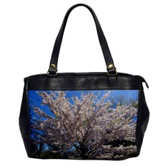 Cherry Blossoms Tree Oversize Office Handbag (one Side)