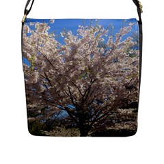 Cherry Blossoms Tree Flap Closure Messenger Bag (large) by DmitrysTravels