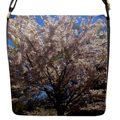 Cherry Blossoms Tree Flap Closure Messenger Bag (small)