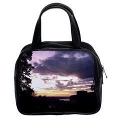  Sunset Over The Valley Classic Handbag (two Sides) by Majesticmountain