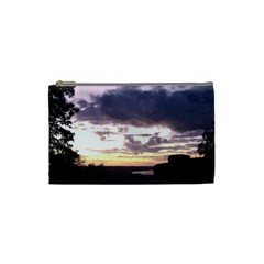  Sunset Over The Valley Cosmetic Bag (small) by Majesticmountain