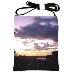  Sunset Over The Valley Shoulder Sling Bag by Majesticmountain