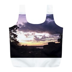  Sunset Over The Valley Reusable Bag (l) by Majesticmountain