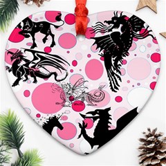 Fantasy In Pink Heart Ornament