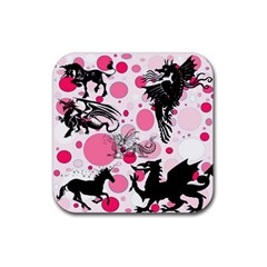 Fantasy In Pink Drink Coaster (square) by StuffOrSomething