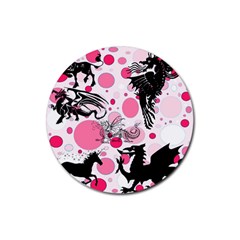 Fantasy In Pink Drink Coaster (round) by StuffOrSomething