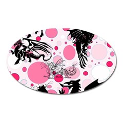 Fantasy In Pink Magnet (oval)