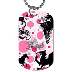 Fantasy In Pink Dog Tag (one Sided)