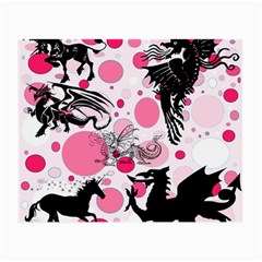 Fantasy In Pink Glasses Cloth (small, Two Sided)