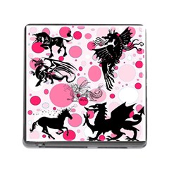 Fantasy In Pink Memory Card Reader With Storage (square)