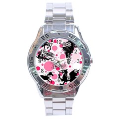 Fantasy In Pink Stainless Steel Watch