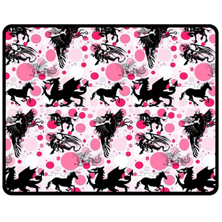 Fantasy in Pink Fleece Blanket (Medium)