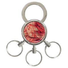 Grey And Red 3-ring Key Chain by Zuzu