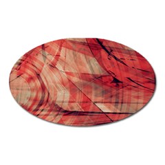 Grey And Red Magnet (oval) by Zuzu