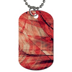 Grey And Red Dog Tag (two-sided) 