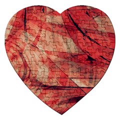 Grey And Red Jigsaw Puzzle (heart)