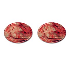 Grey And Red Cufflinks (oval)