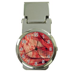 Grey And Red Money Clip With Watch