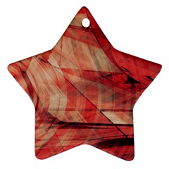 Grey And Red Star Ornament (two Sides) by Zuzu