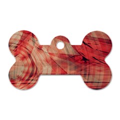 Grey And Red Dog Tag Bone (one Sided)