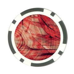 Grey And Red Poker Chip