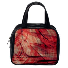 Grey And Red Classic Handbag (one Side) by Zuzu