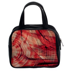 Grey And Red Classic Handbag (two Sides) by Zuzu