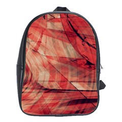 Grey And Red School Bag (large) by Zuzu