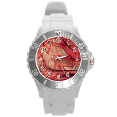 Grey And Red Plastic Sport Watch (large)