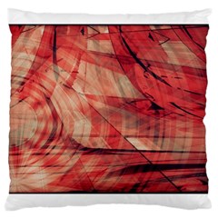 Grey And Red Large Cushion Case (two Sided) 