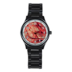 Grey And Red Sport Metal Watch (black) by Zuzu