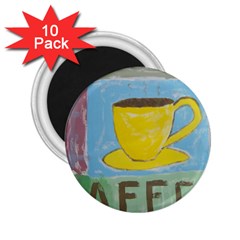 Kaffe Painting 2 25  Button Magnet (10 Pack)