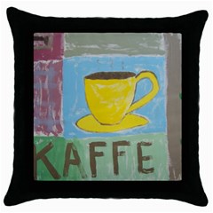 Kaffe Painting Black Throw Pillow Case