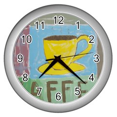 Kaffe Painting Wall Clock (silver) by StuffOrSomething