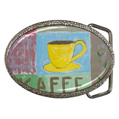 Kaffe Painting Belt Buckle (oval) by StuffOrSomething