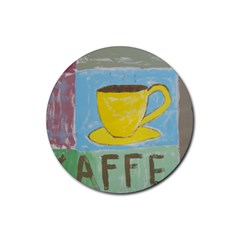 Kaffe Painting Drink Coaster (round) by StuffOrSomething